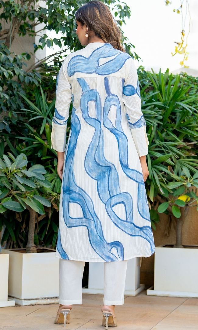 Fluid Line Kurta Co-ord Set