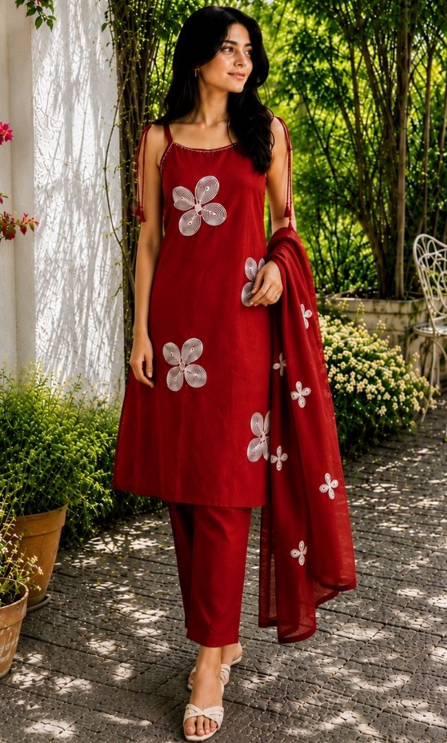 Royal Red Kurta Set