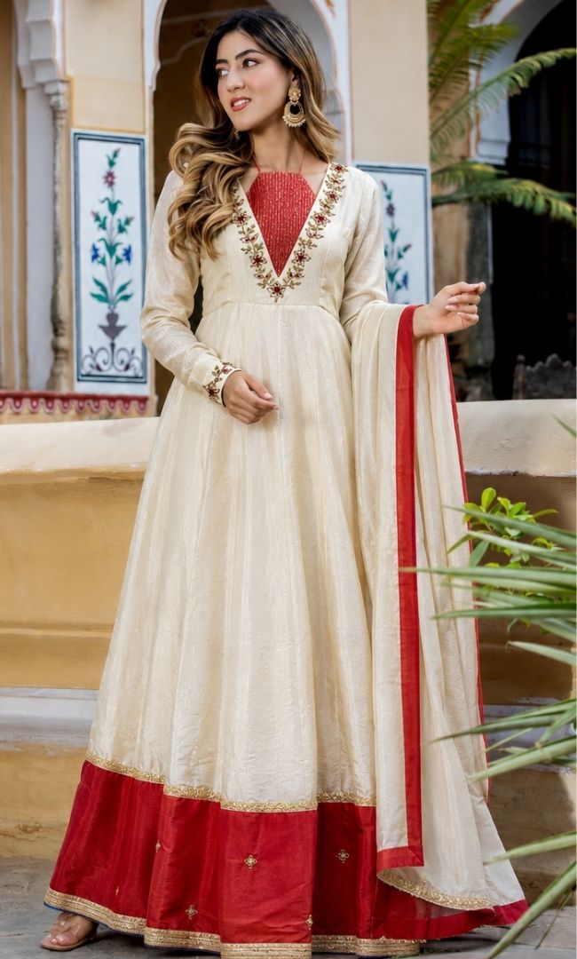 Aarohi Tissue Anarkali Set