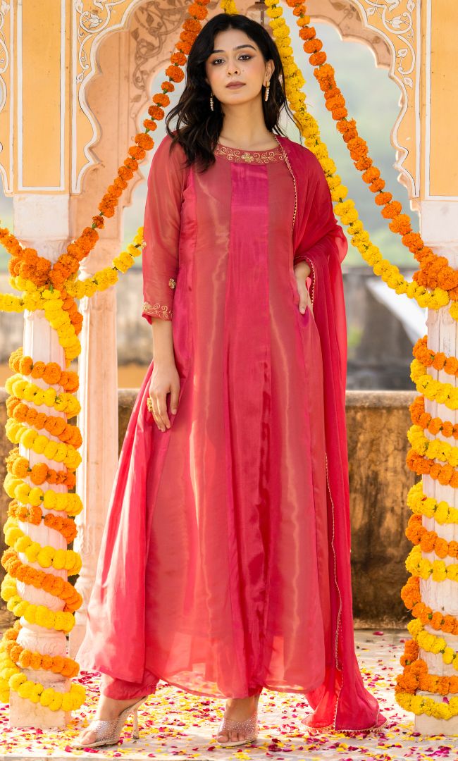 Rasberry Pink Tissue Suit Set