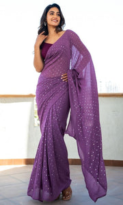 Dusty Sequence Viscose Saree