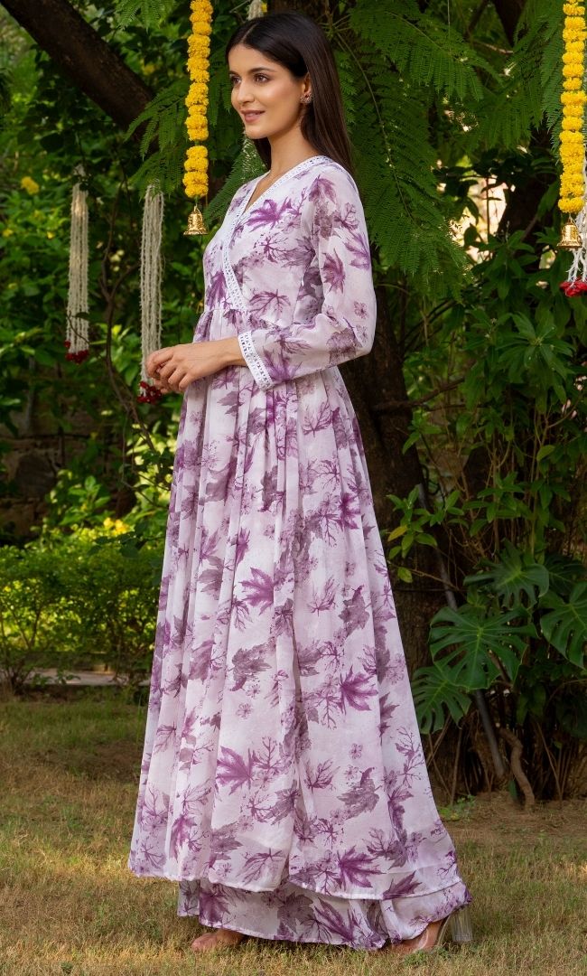 Dusty Pink Floral Suit Set