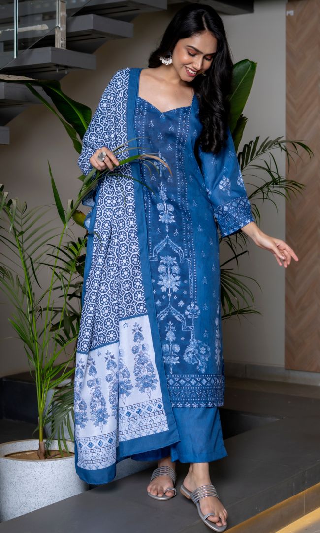 Indigo Blossom Suit Set