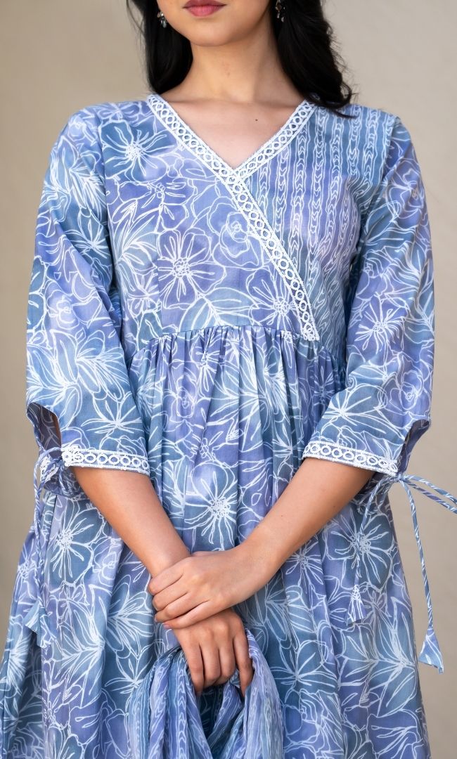 Misty Printed Cotton Suit Set