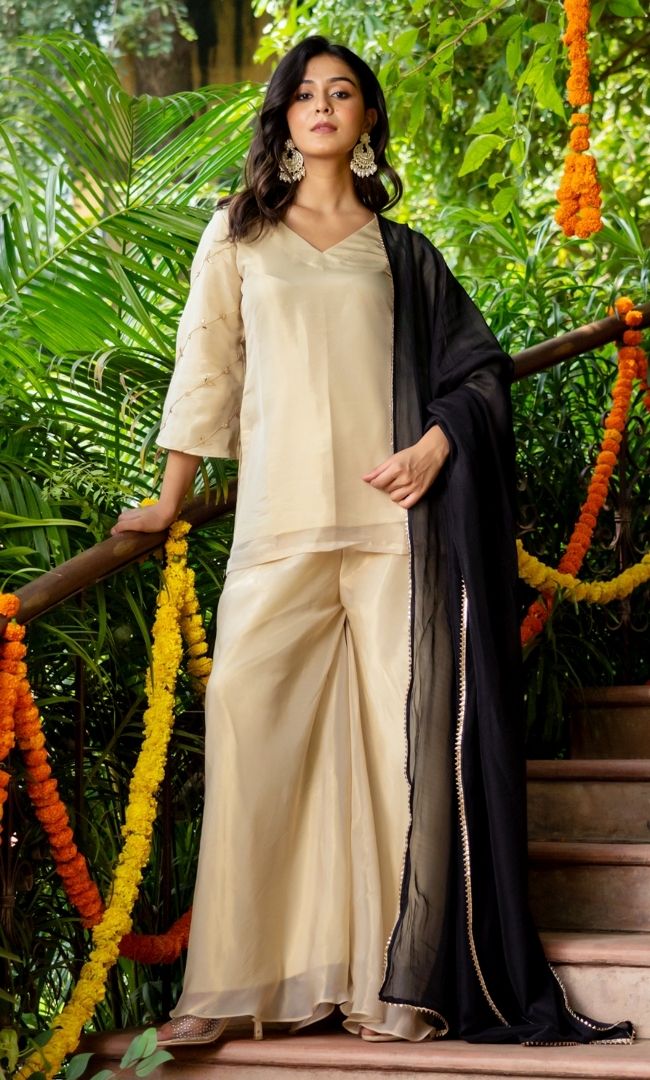 Frost White Tissue Suit Set