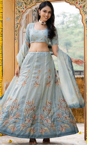 Serence Blue Lehenga Set