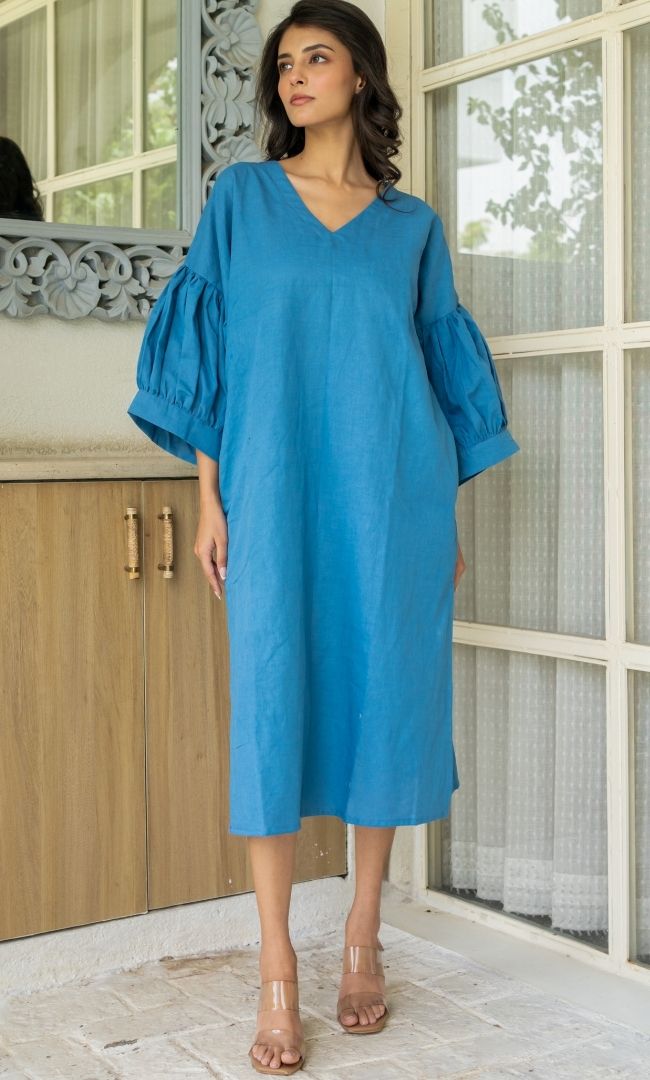 Sky Mist Midi Dress