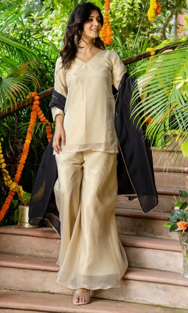Frost White Tissue Suit Set