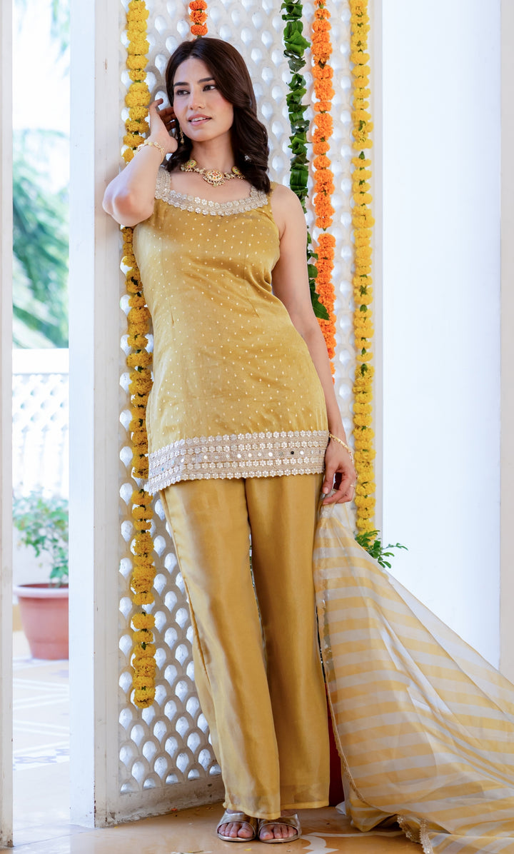 Zariya Yellow Suit Set
