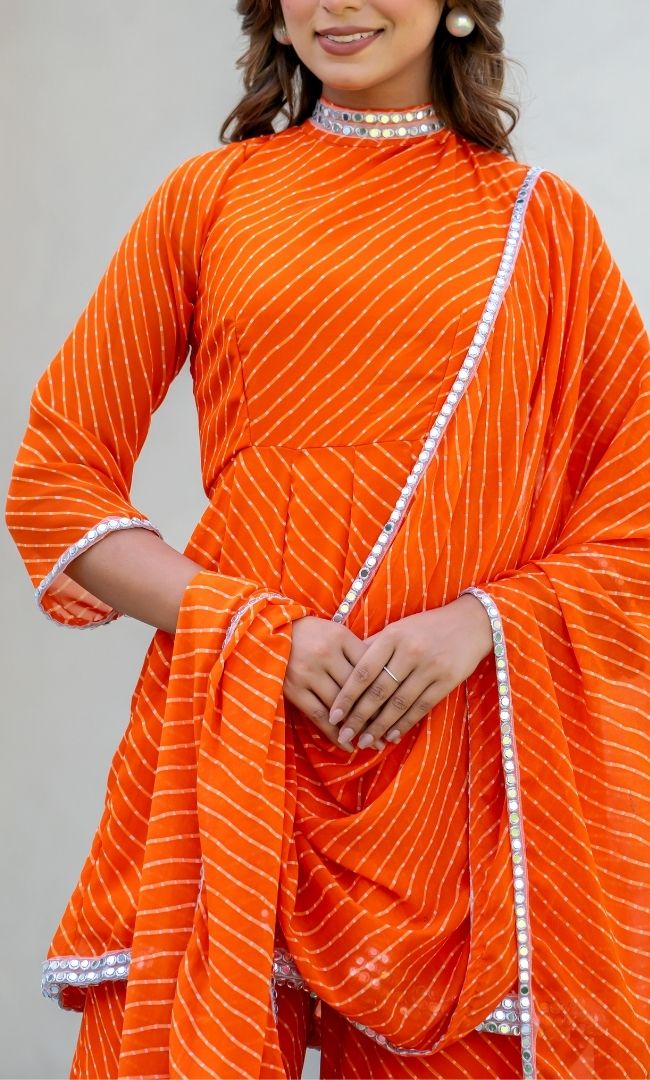 Sunrise Bandhani Sharara