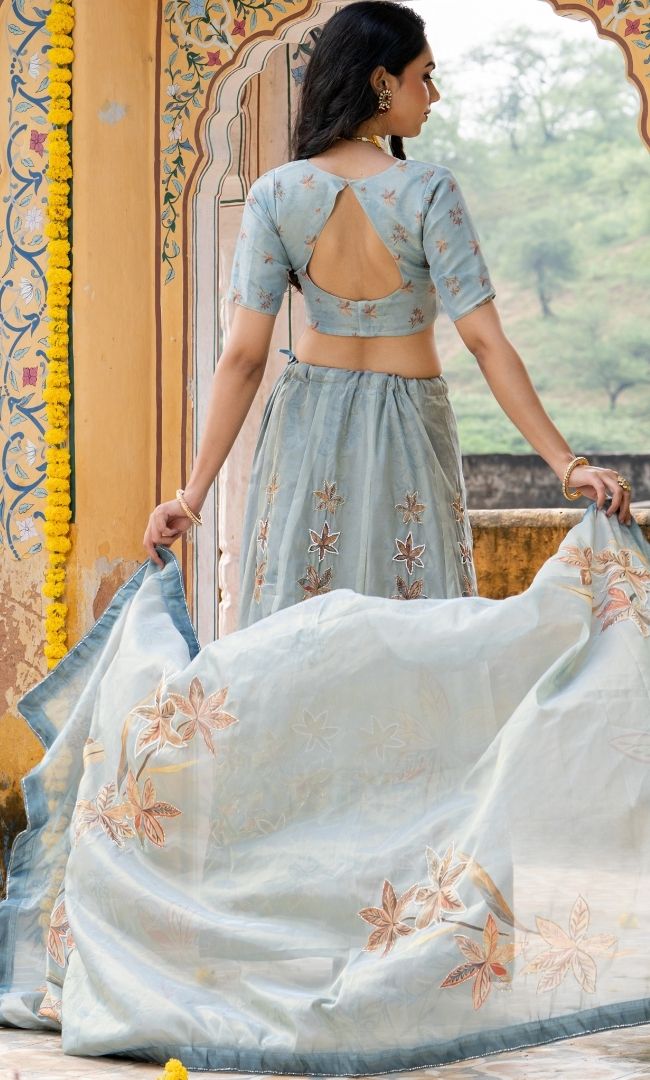 Serence Blue Lehenga Set