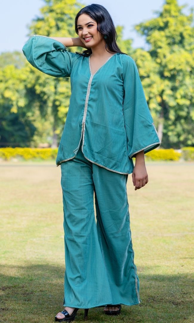 Green Velveteen Twin Set