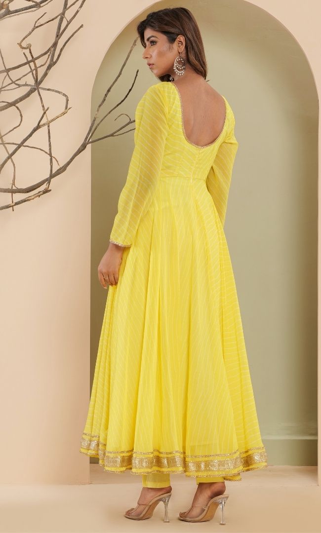 Sunshine Bandhani Anarkali Set