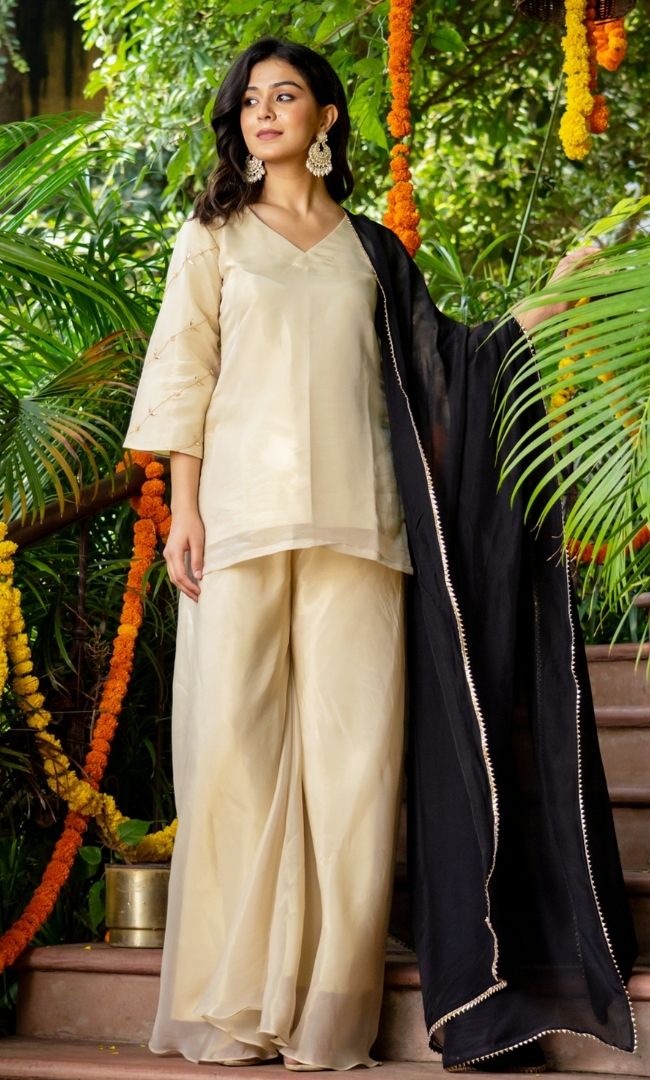 Frost White Tissue Suit Set