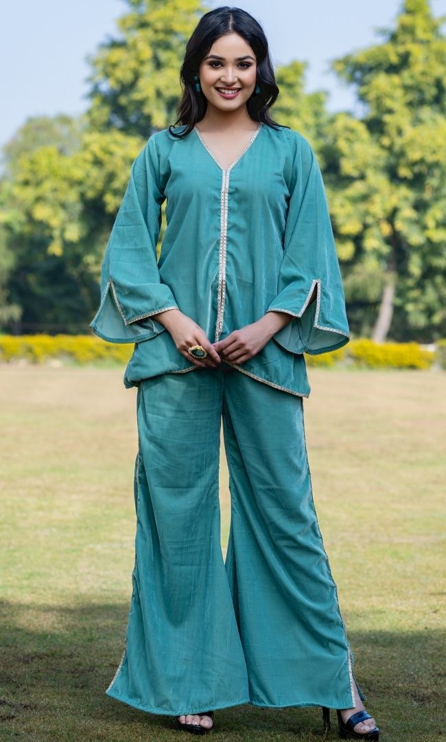 Green Velveteen Twin Set