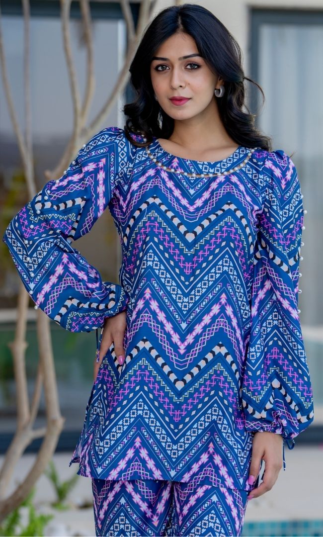 Geomatric Digital Bloom Co-ord Set