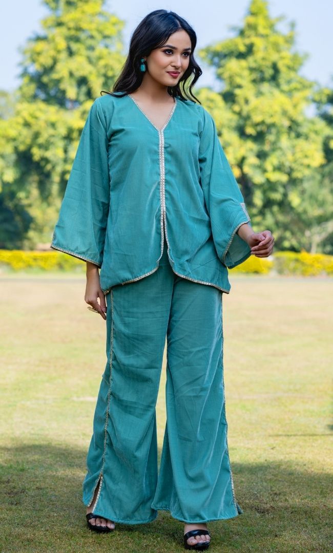 Green Velveteen Twin Set