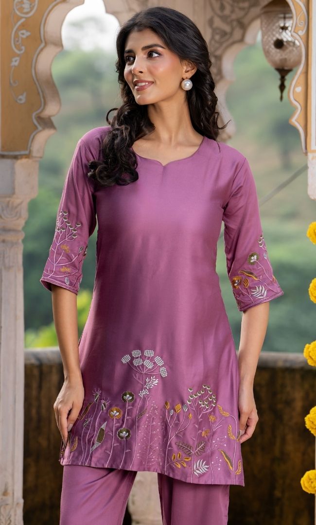 Dusira Mauve Co ord Set