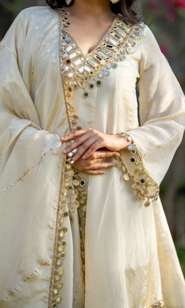 Mahal Sheesh Sharara Set