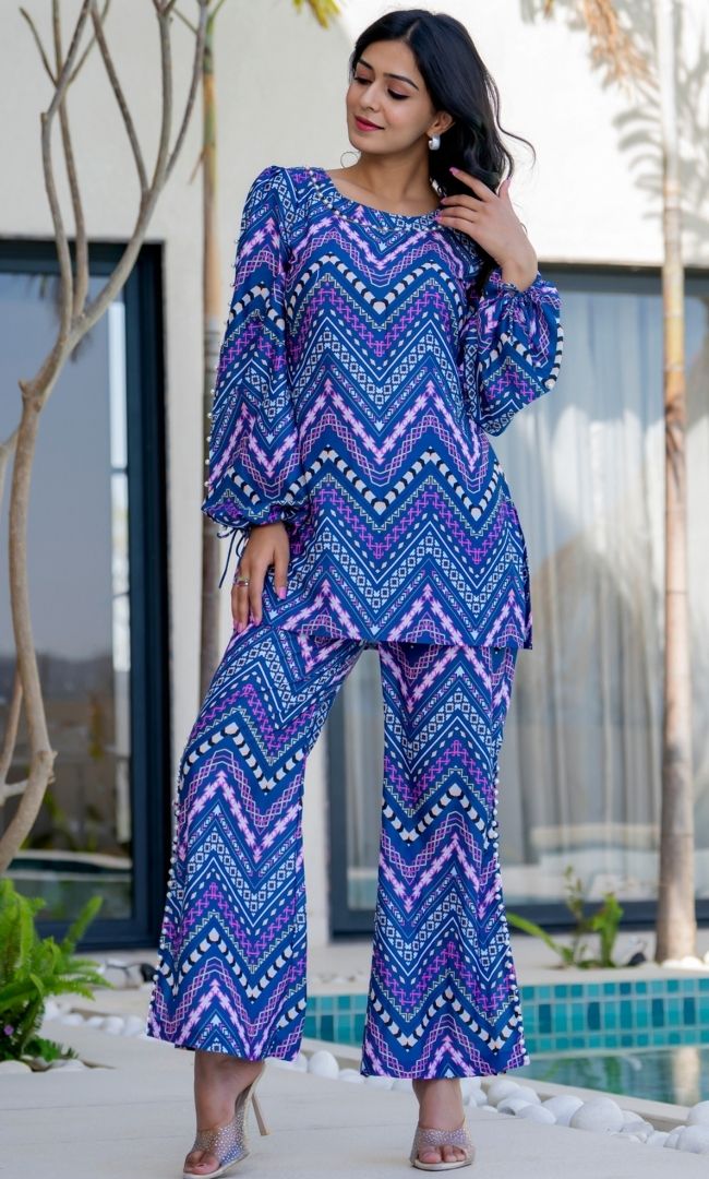Geomatric Digital Bloom Co-ord Set