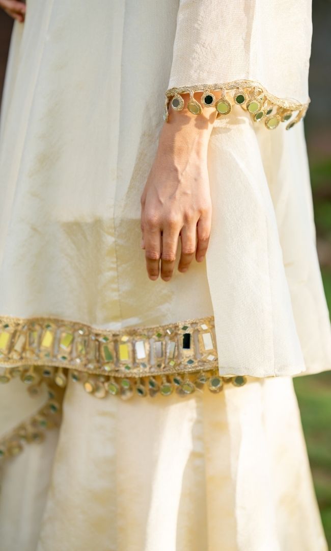 Mahal Sheesh Sharara Set