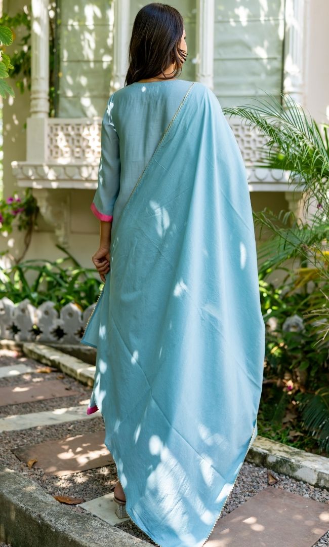 Naisha Chanderi Handwork Suit Set