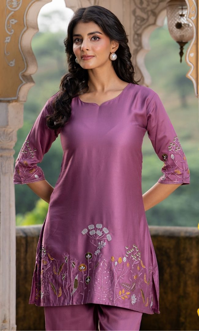 Dusira Mauve Co ord Set