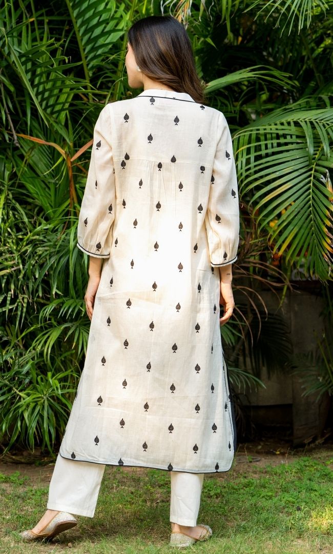 Pikes Spades Cotton Kurta Set