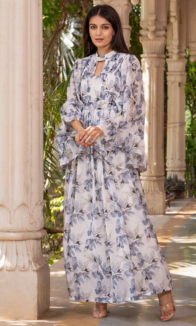 Carolina Blue Printed Dress