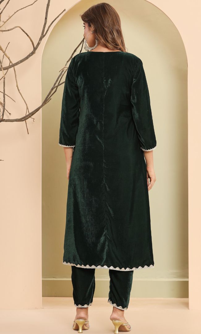 Forest Green velvet set