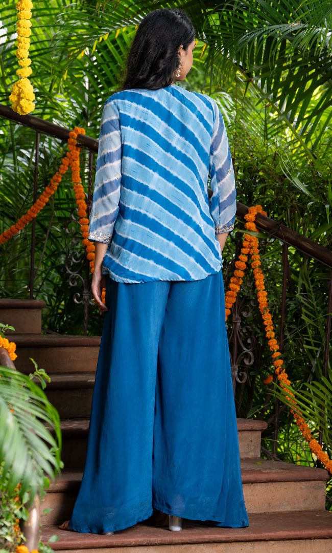 Blue Luxe Leheriya Set