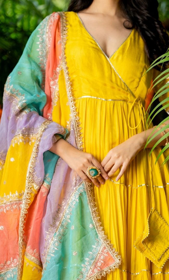 Yellow Delight Upada Silk Suit Set