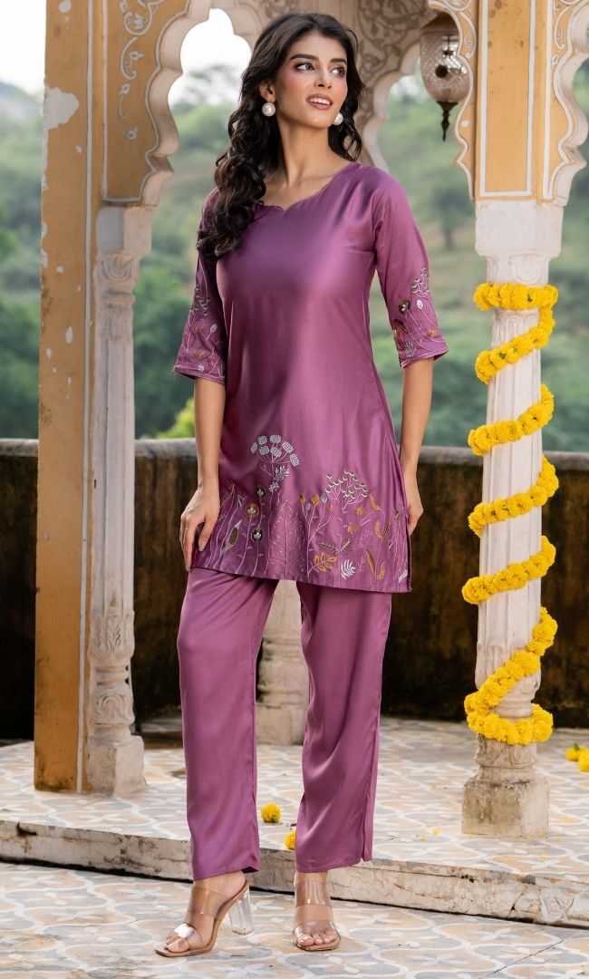 Dusira Mauve Co ord Set