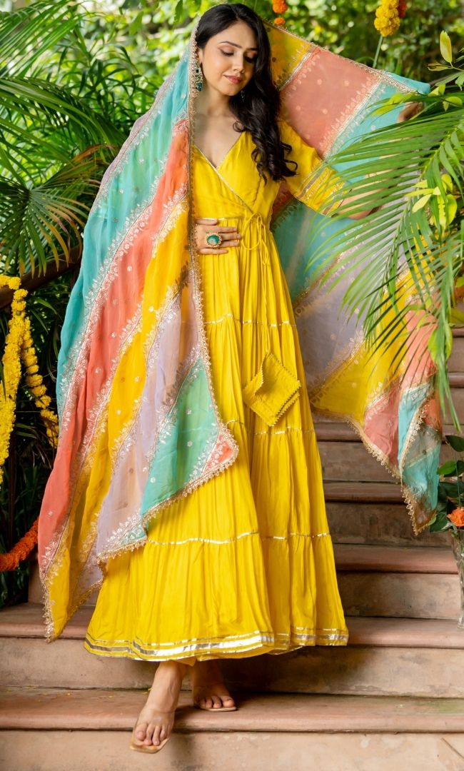 Yellow Delight Upada Silk Suit Set