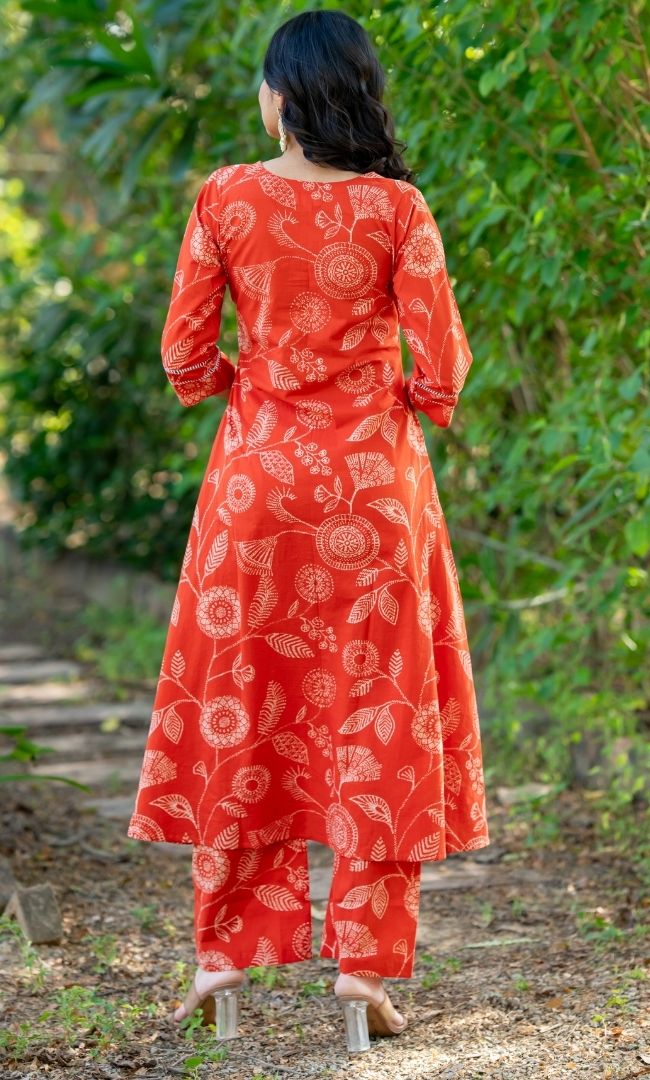 Tangerine Lark Kurta Set