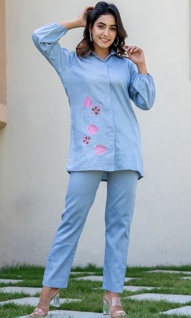 Dovy Embroidered Co-ord Set