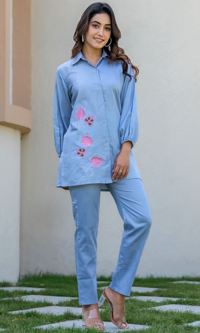 Dovy Embroidered Co-ord Set