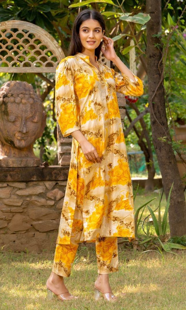 Amber Yellow Kurta Set
