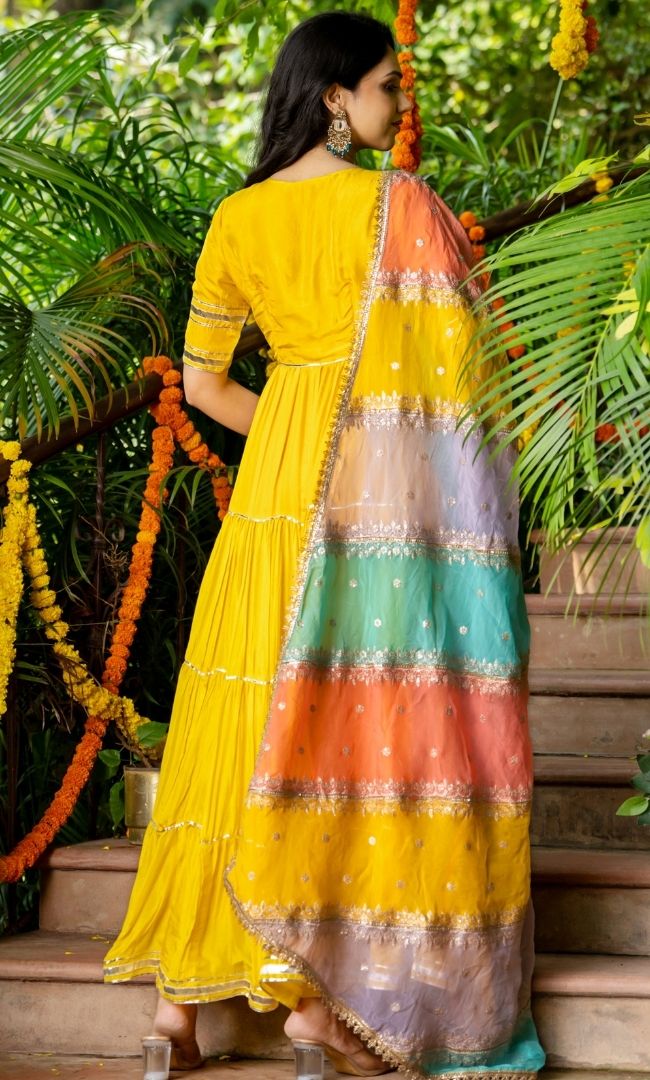 Yellow Delight Upada Silk Suit Set