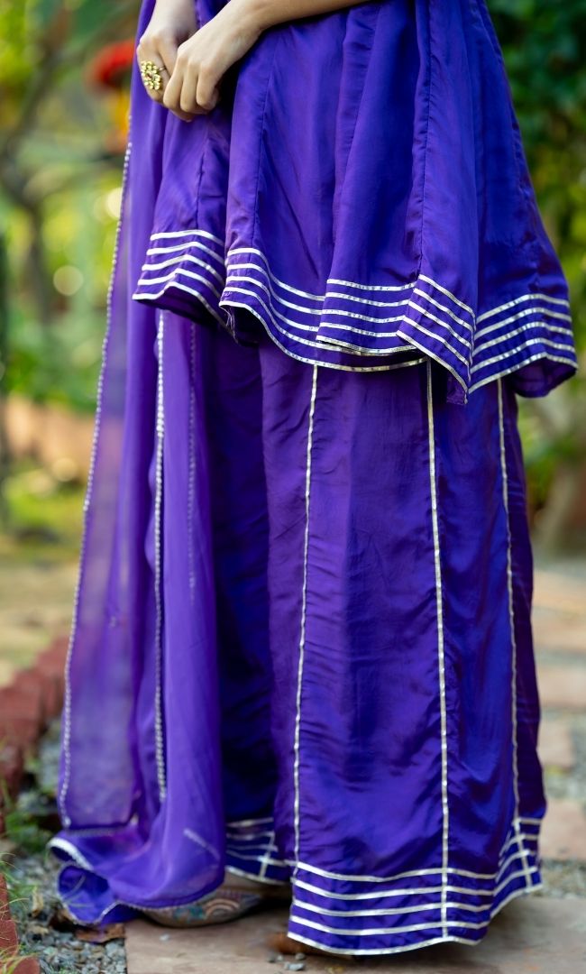 Chic Violet Sharara Set