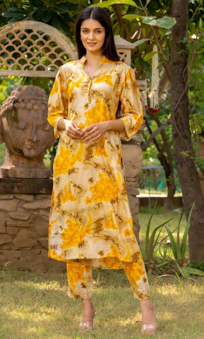 Amber Yellow Kurta Set