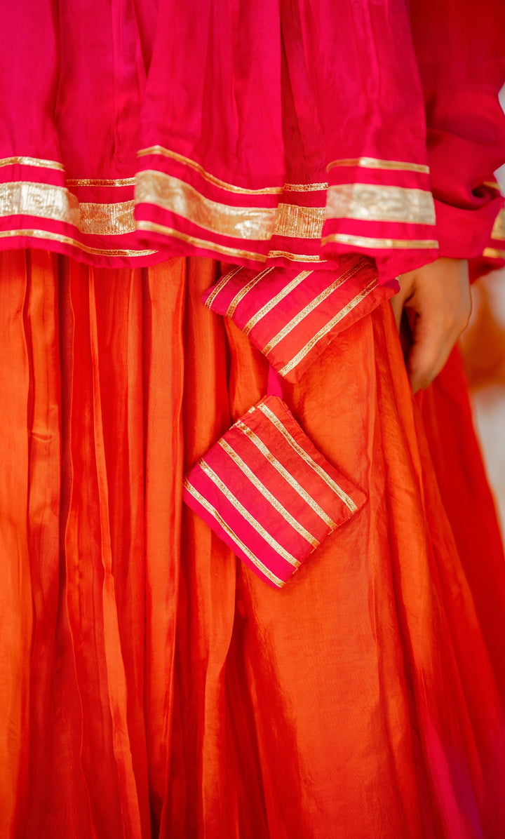 Rose Saffron Skirt Set