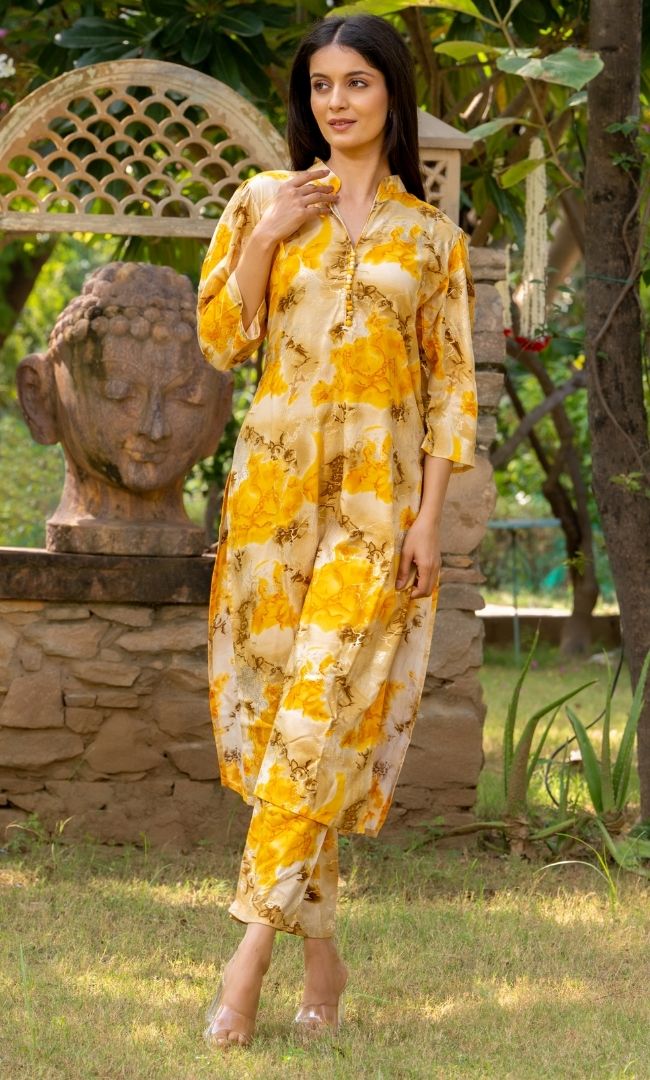 Amber Yellow Kurta Set