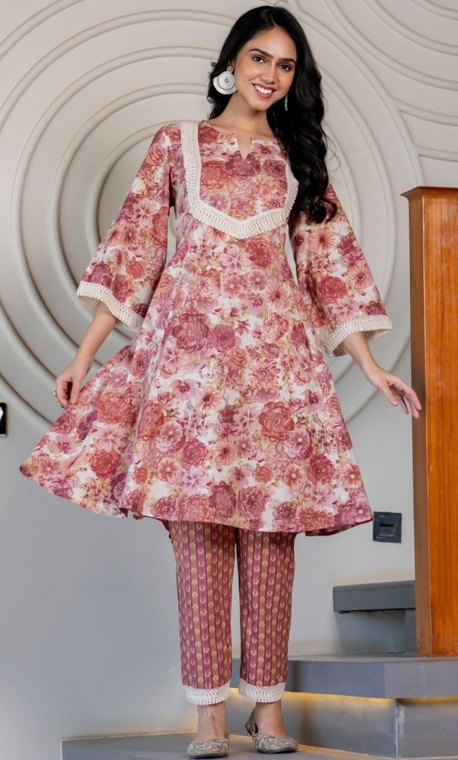Georgia Printed A-Line Kurta Set