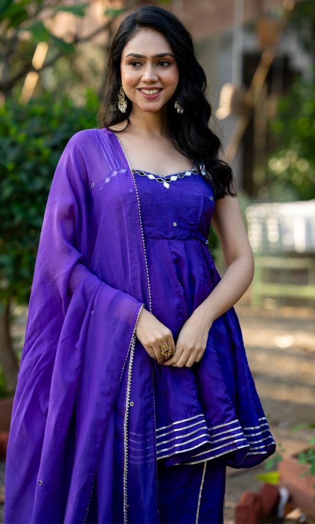 Chic Violet Sharara Set