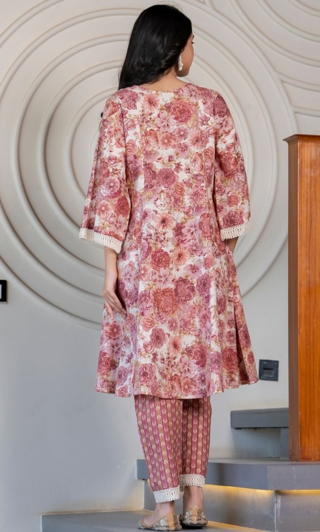 Georgia Printed A-Line Kurta Set