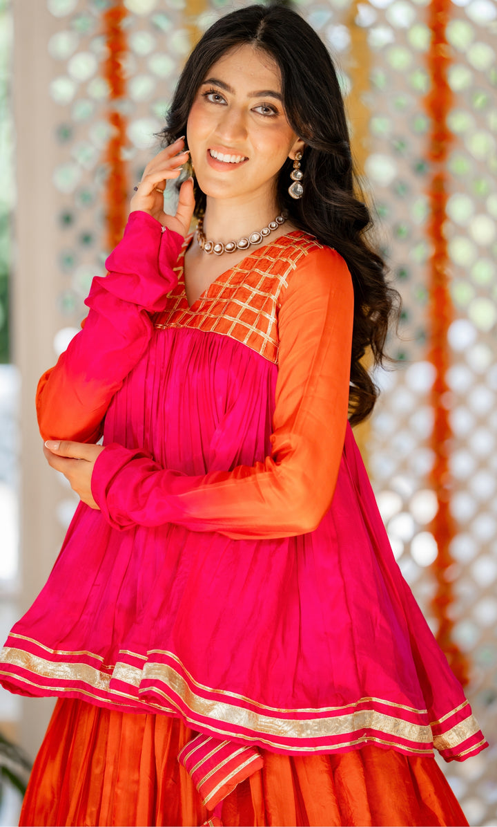 Rose Saffron Skirt Set