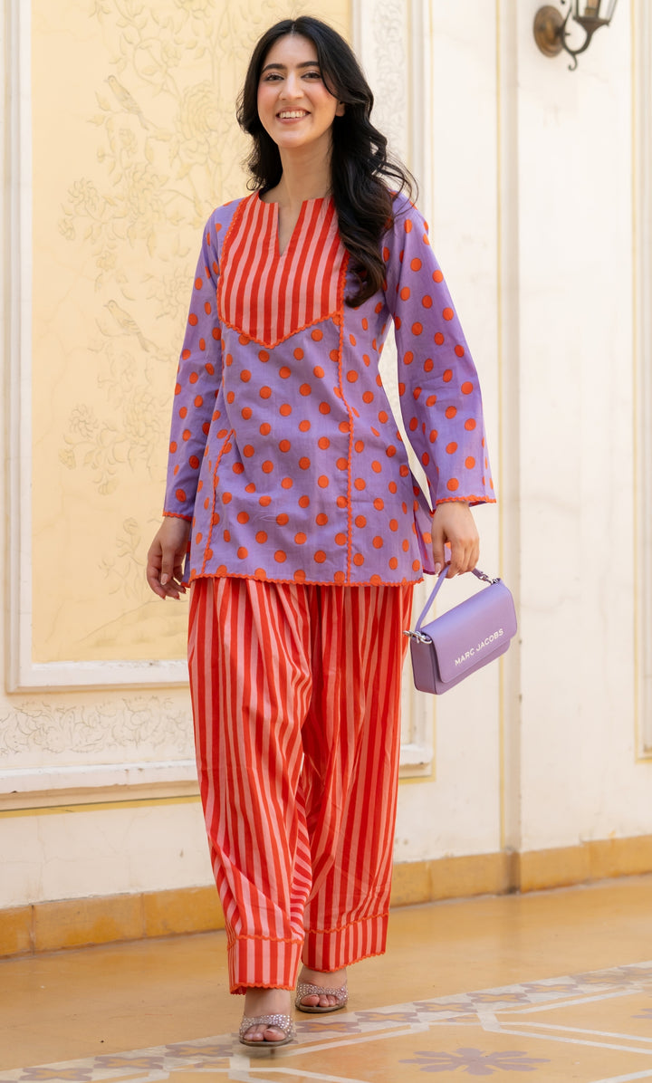 Antra Lavender Co-ord Set