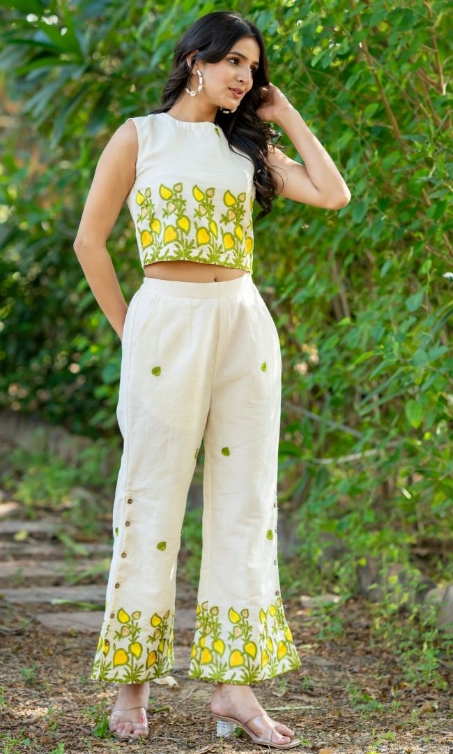 Lemon Vibe Cotton Co-ord Set
