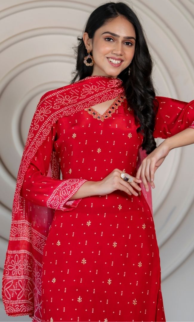 Surkh Gul Red Suit Set
